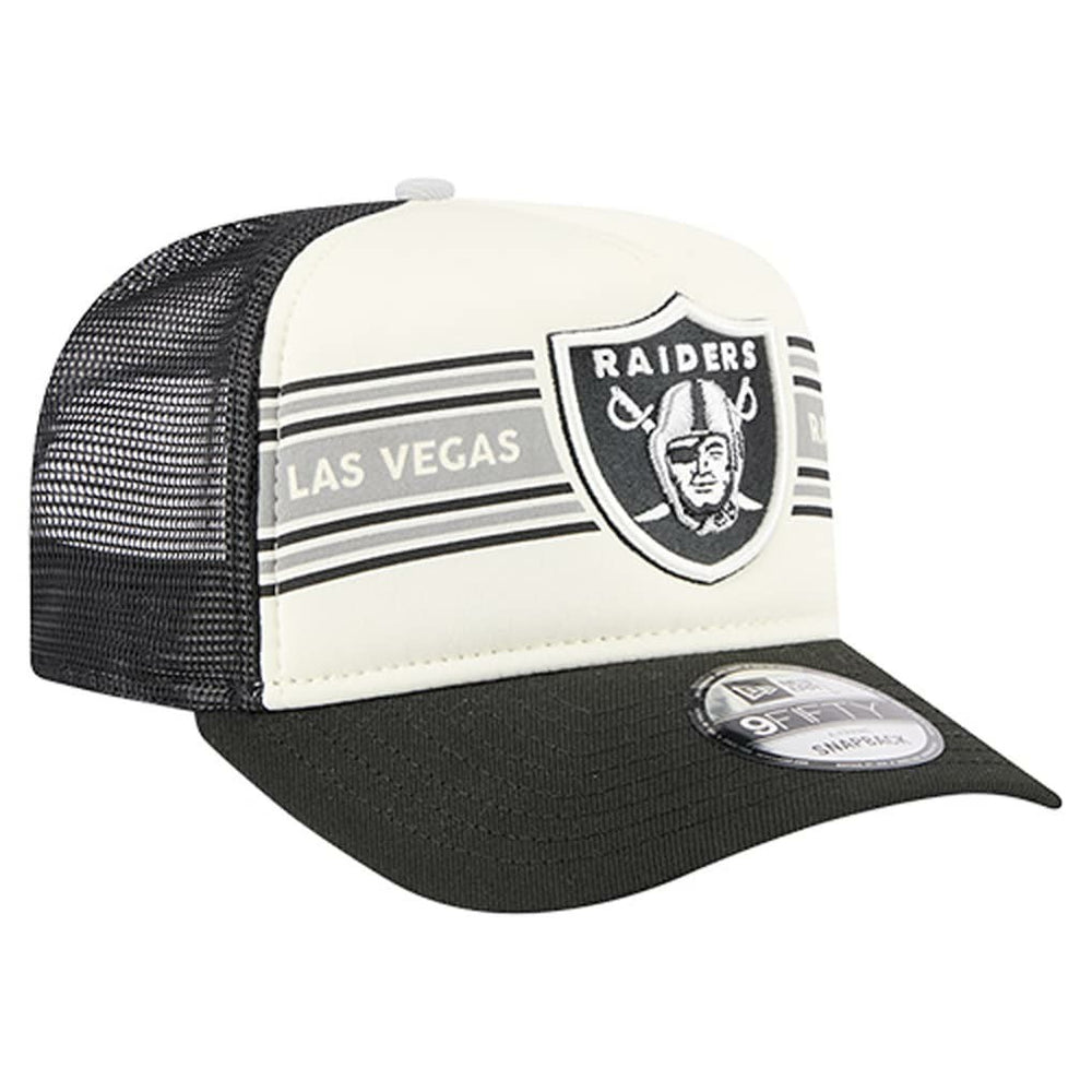 Las Vegas Raiders Youth Banner 9FIFTY A-Frame Adjustable Trucker Hat | NFL New