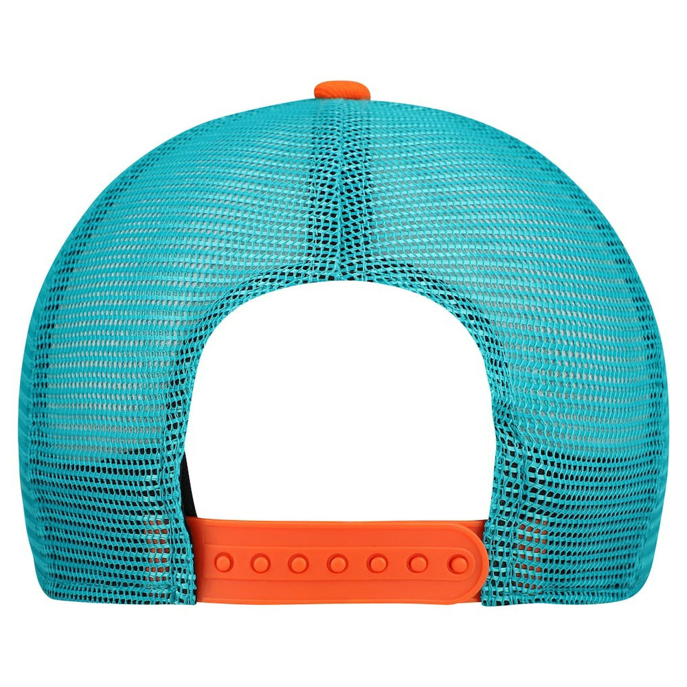 Miami Dolphins Youth Banner 9FIFTY A-Frame Adjustable Trucker Hat | NFL Outlet