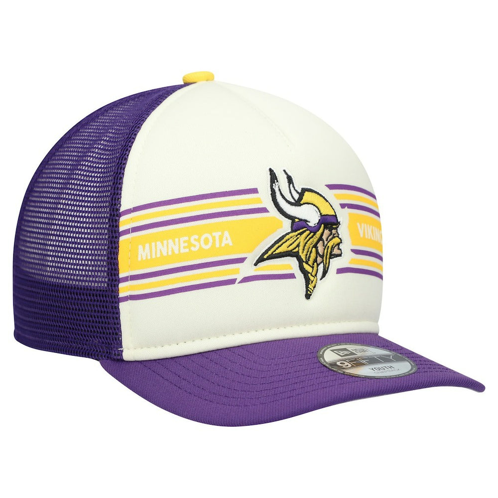 Minnesota Vikings Youth Banner 9FIFTY A-Frame Adjustable Trucker Hat | NFL Discount