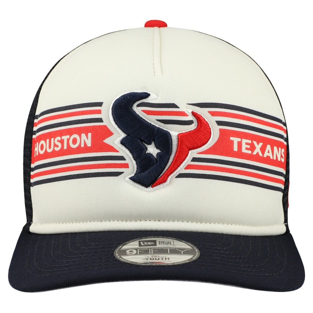 Houston Texans Youth Banner 9FIFTY A-Frame Adjustable Trucker Hat | NFL Sale