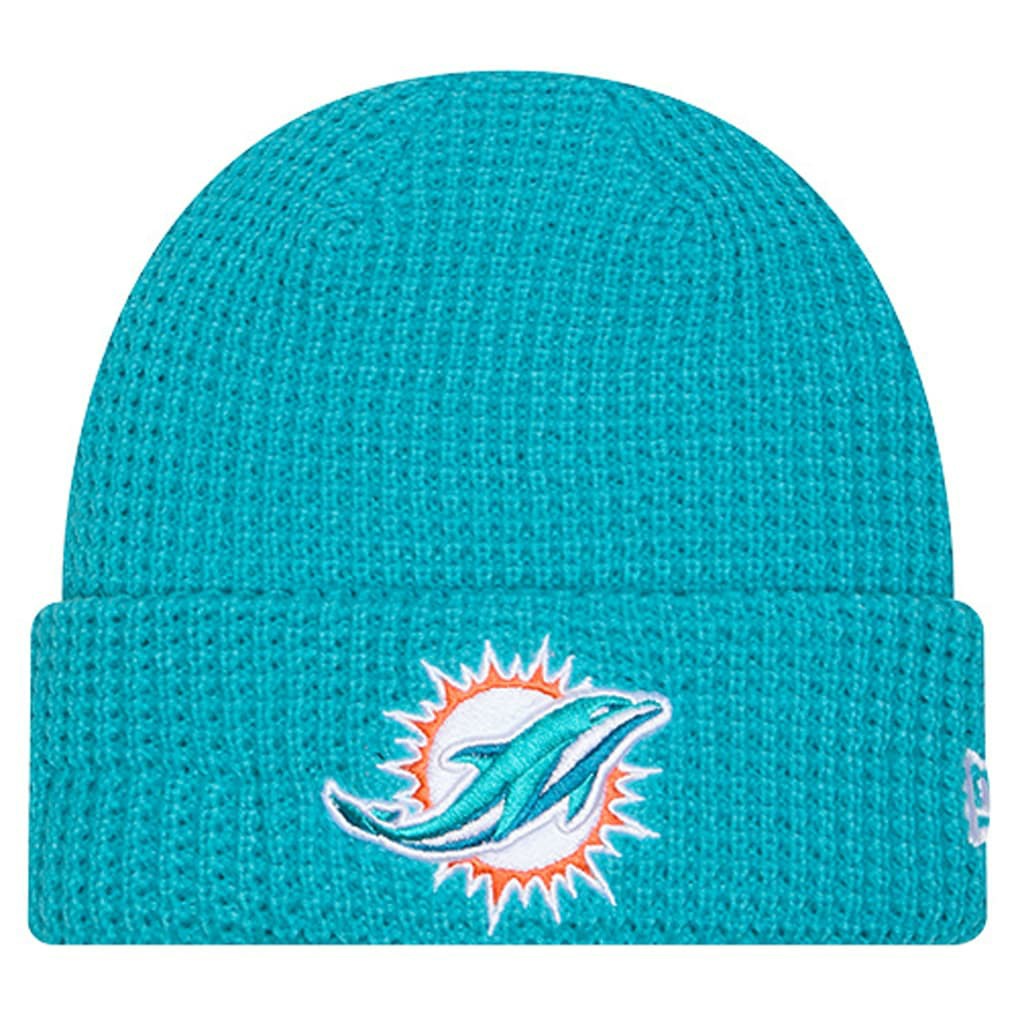 Miami Dolphins Youth Waffle Cuffed Knit Hat | NFL US