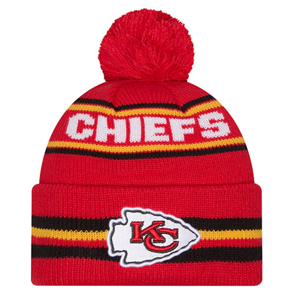 Kansas City Chiefs Youth Classic Cuffed Knit Hat with Pom | NFL New