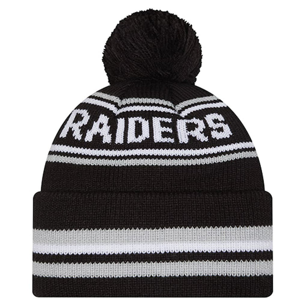 Las Vegas Raiders Youth Classic Cuffed Knit Hat with Pom | NFL Near me