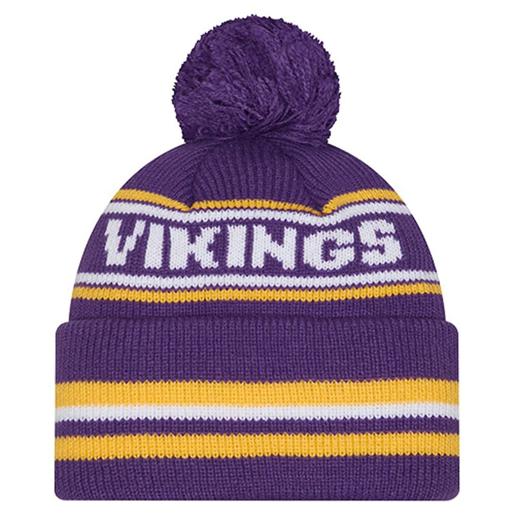 Minnesota Vikings Youth Classic Cuffed Knit Hat with Pom | NFL Sale