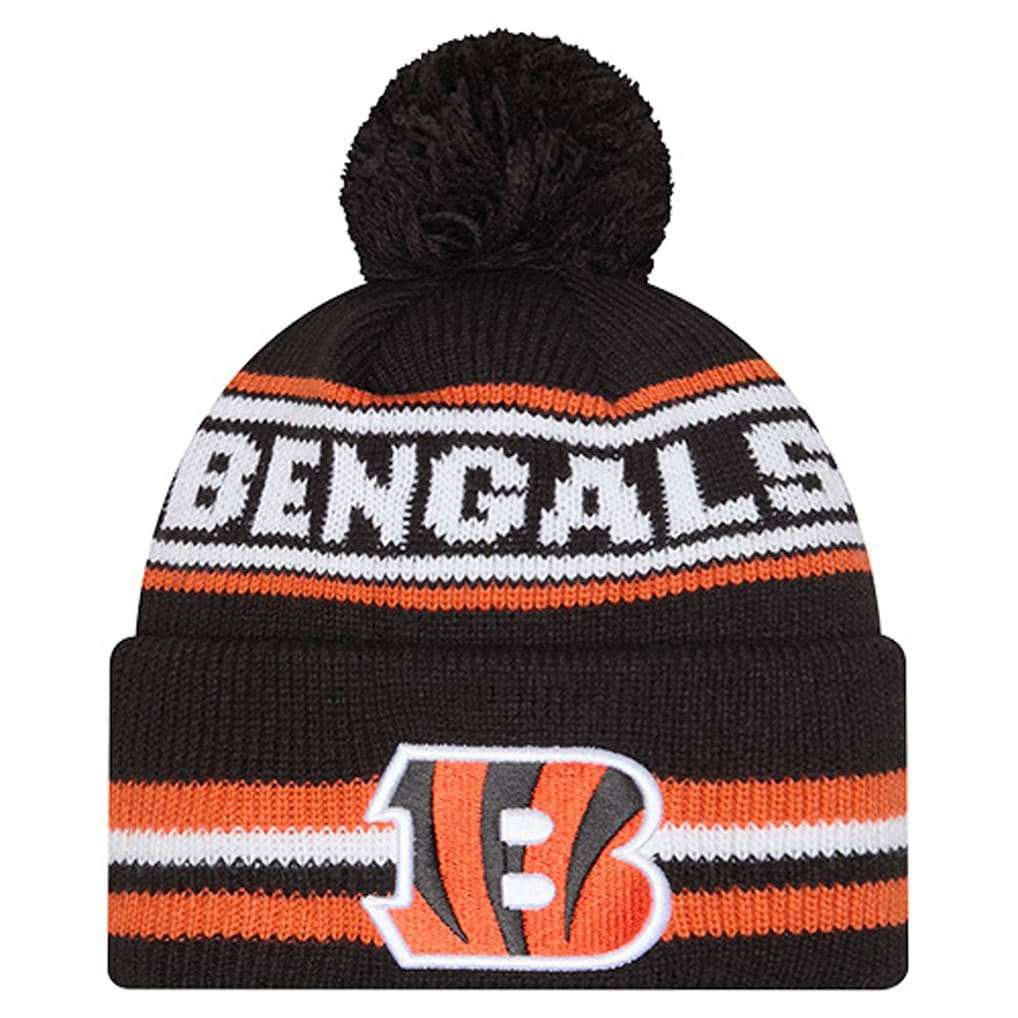 Cincinnati Bengals Youth Classic Cuffed Knit Hat with Pom | NFL Discount
