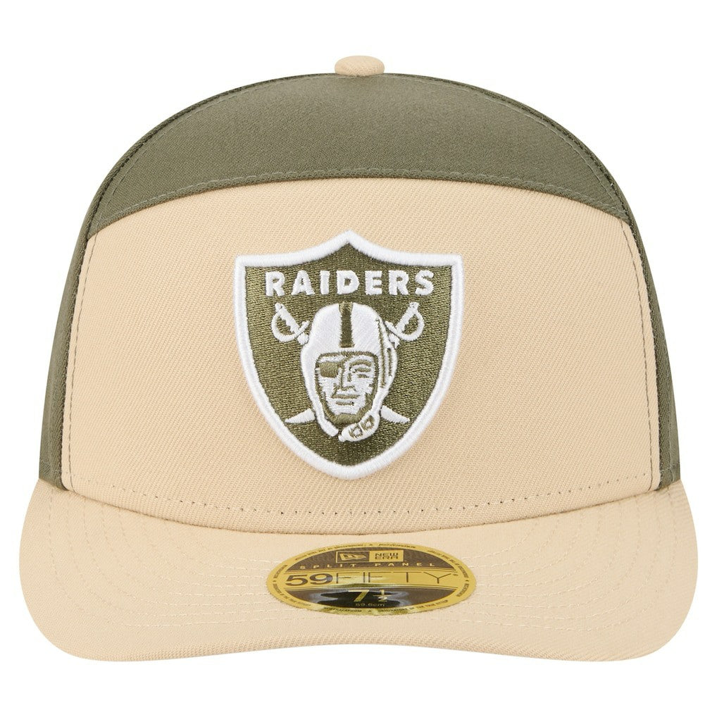 Las Vegas Raiders Two-Tone Color Pack Split Panel 59FIFTY Fitted Hat | NFL New