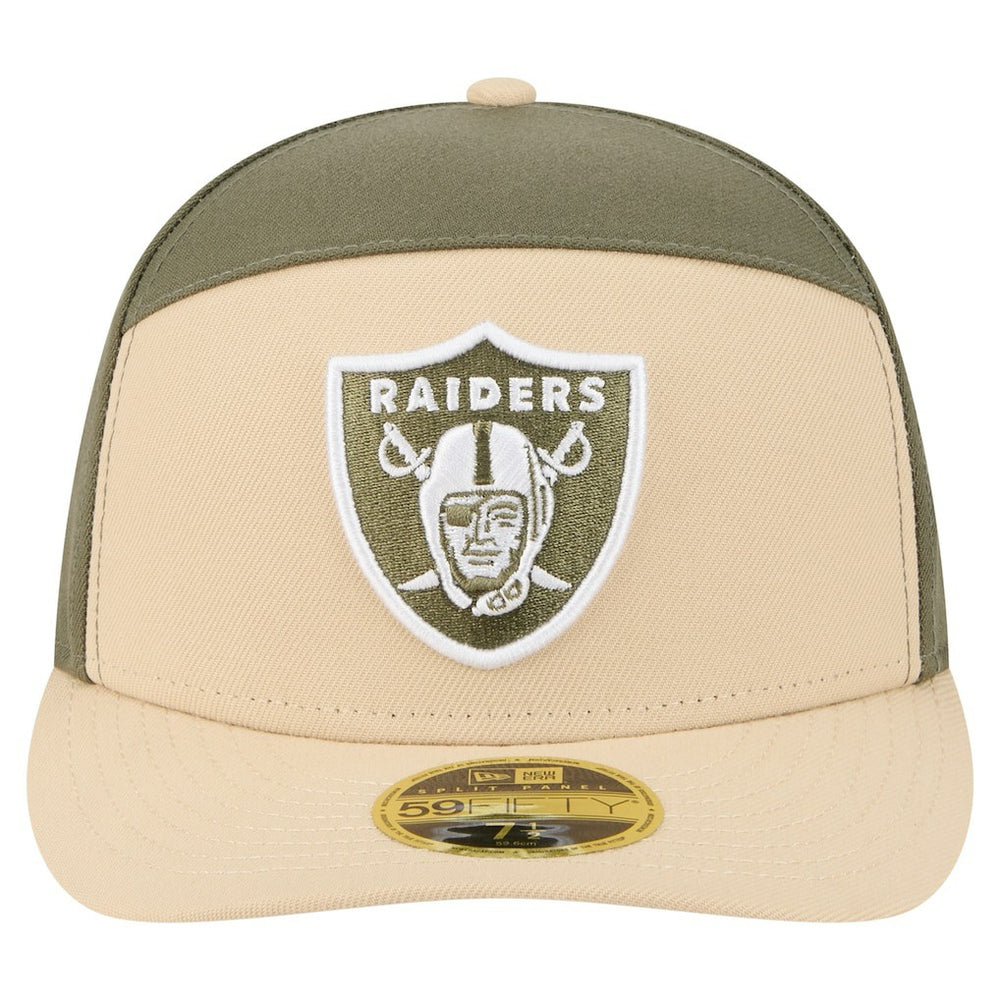 Las Vegas Raiders Two-Tone Color Pack Split Panel 59FIFTY Fitted Hat | NFL New