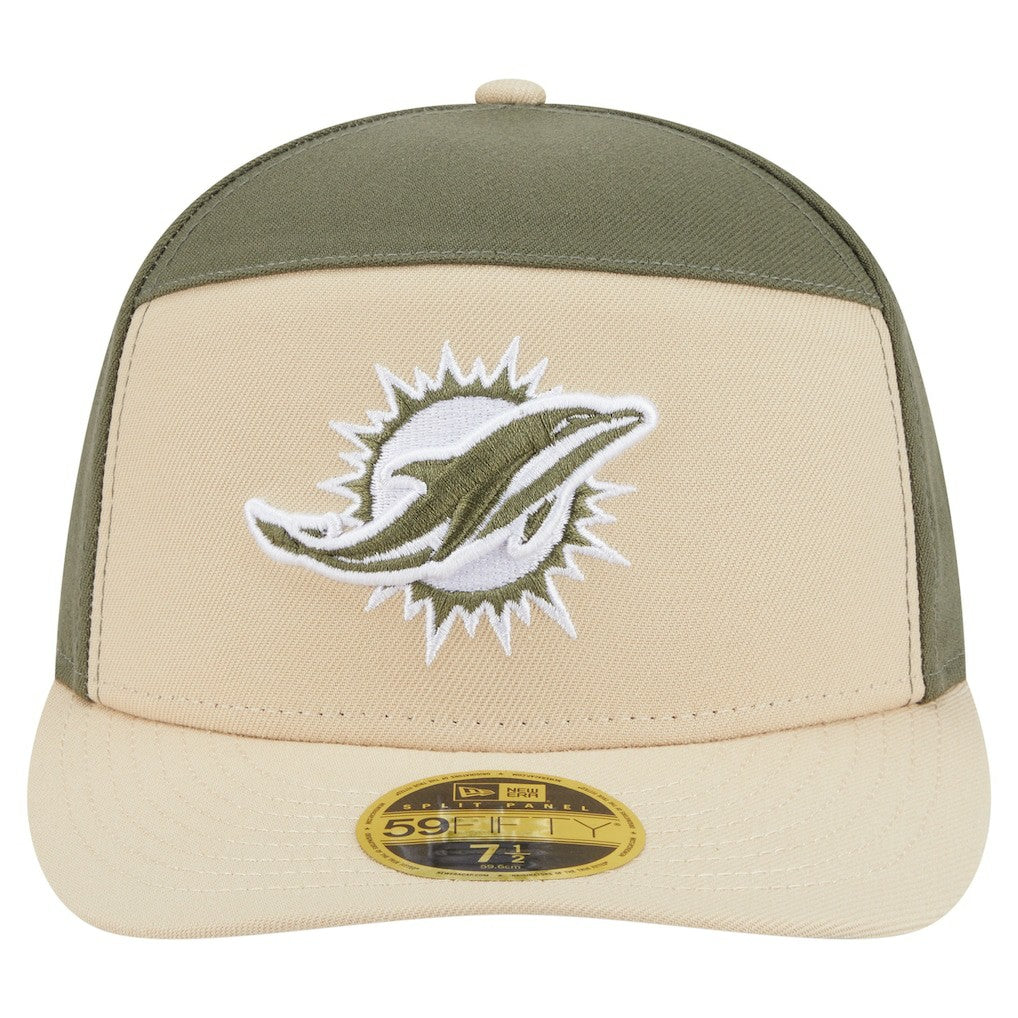 Miami Dolphins Two-Tone Color Pack Split Panel 59FIFTY Fitted Hat | NFL Hot