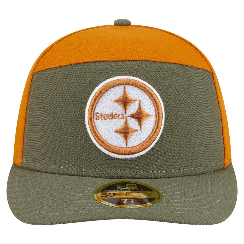 Pittsburgh Steelers Two-Tone Color Pack Split Panel 59FIFTY Fitted Hat | NFL Hot