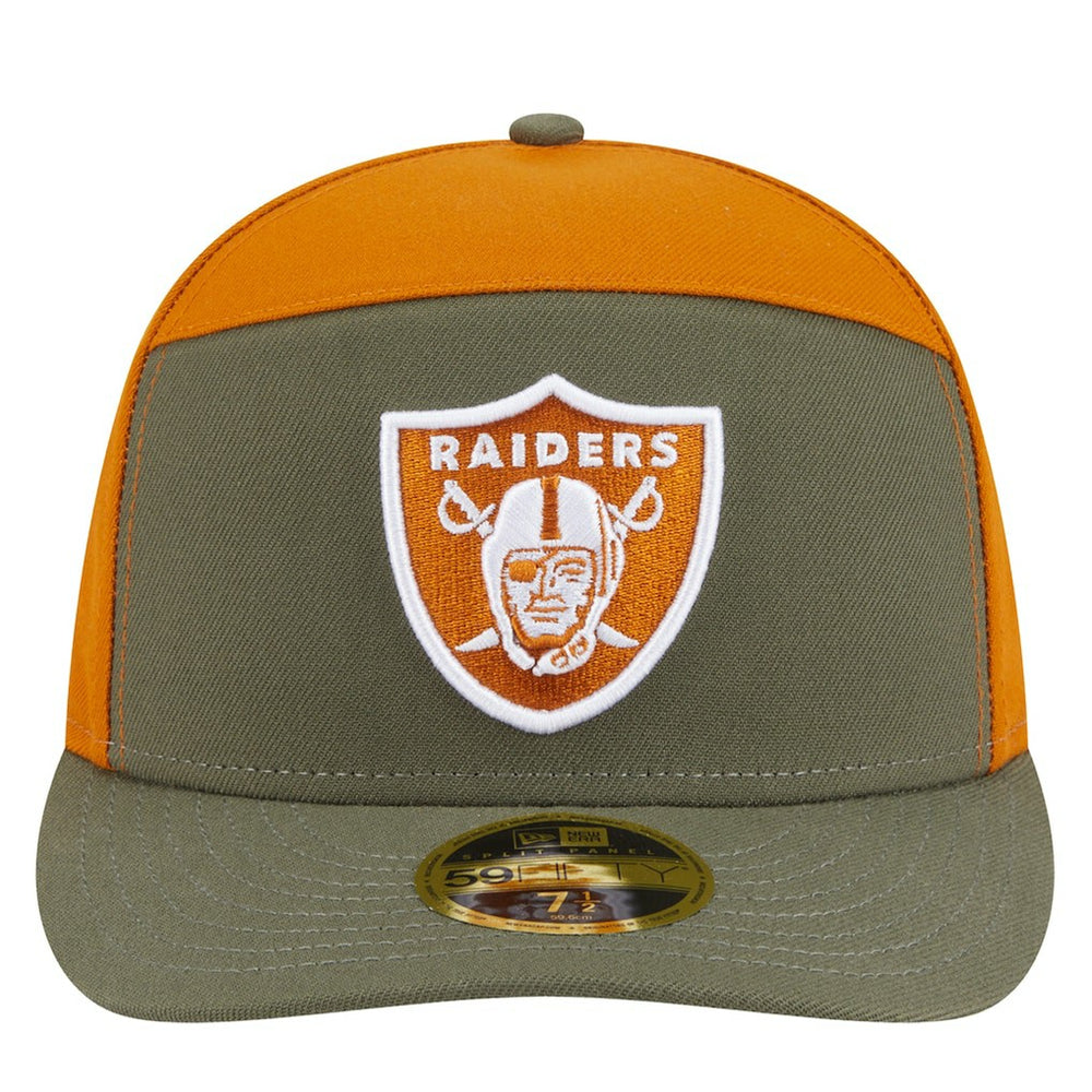 Las Vegas Raiders Two-Tone Color Pack Split Panel 59FIFTY Fitted Hat | NFL New