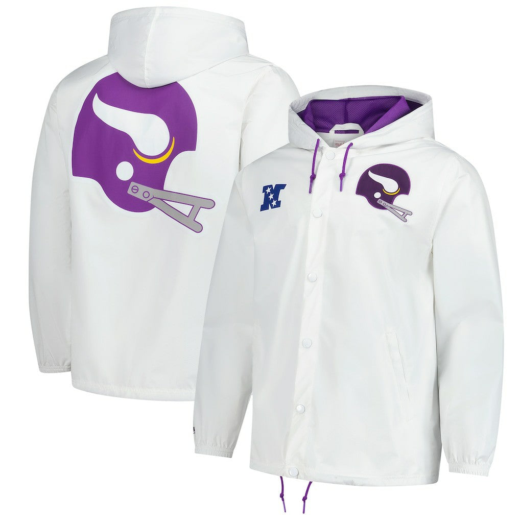 Minnesota Vikings Vintage Logo Coaches Full-Snap Hoodie Jacket | NFL US