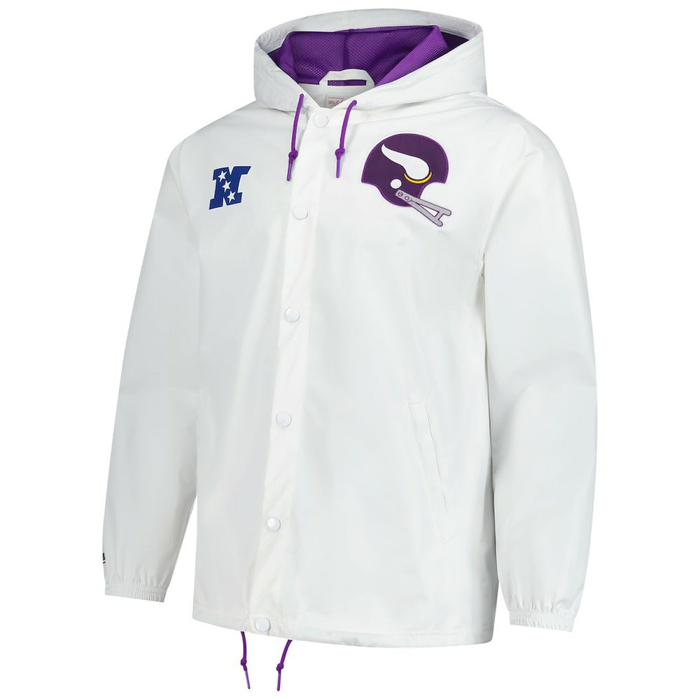 Minnesota Vikings Vintage Logo Coaches Full-Snap Hoodie Jacket | NFL US