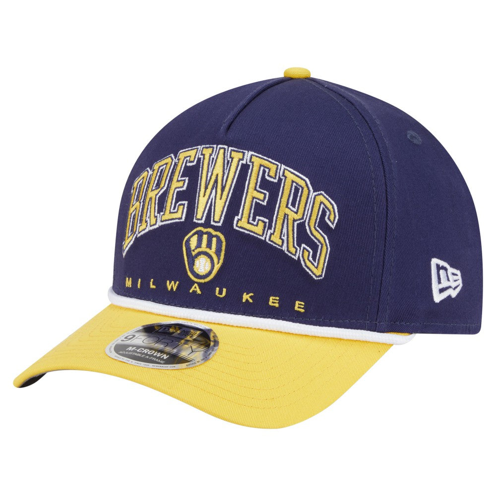 Milwaukee Brewers New Era Arch 9FORTY A-Frame M-Crown Adjustable Hat - MLB Hats