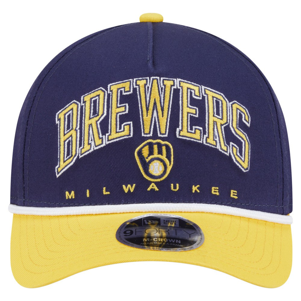 Milwaukee Brewers New Era Arch 9FORTY A-Frame M-Crown Adjustable Hat - MLB Hats