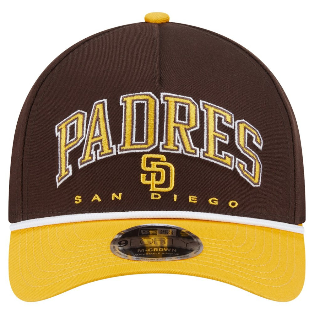 San Diego Padres New Era Arch 9FORTY A-Frame M-Crown Adjustable Hat - MLB Hats