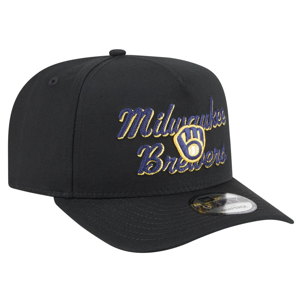 Milwaukee Brewers New Era Chainstitch 9FIFTY A-Frame Snapback Hat - MLB Hats