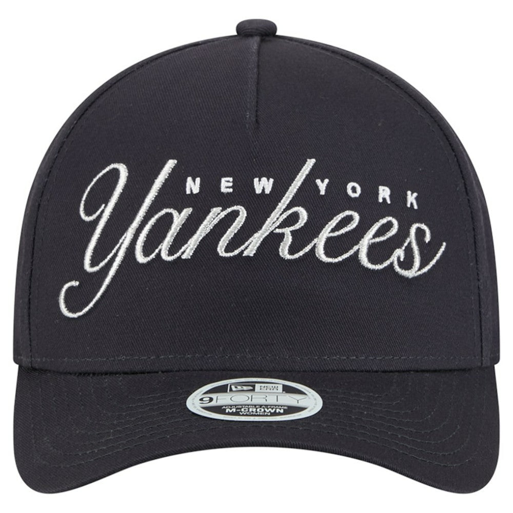 New York Yankees New Era Women's Metallic A-Frame 9FORTY Adjustable Hat - MLB Hats