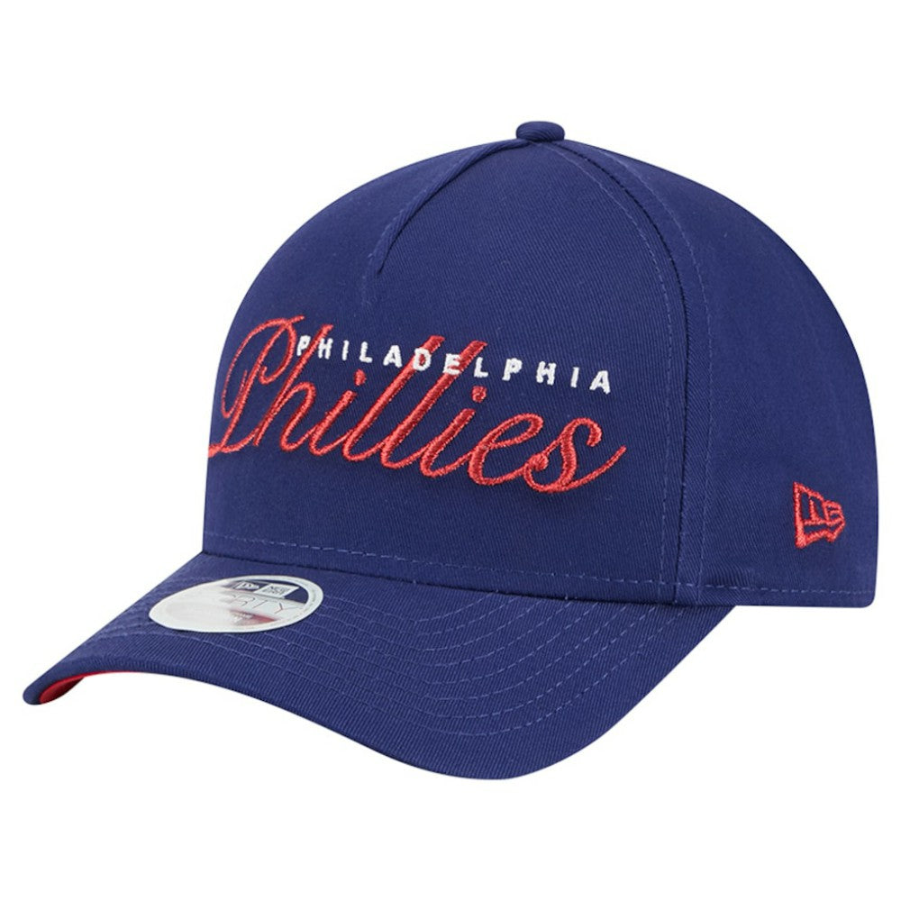 Philadelphia Phillies New Era Women's Metallic A-Frame 9FORTY Adjustable Hat - MLB Hats