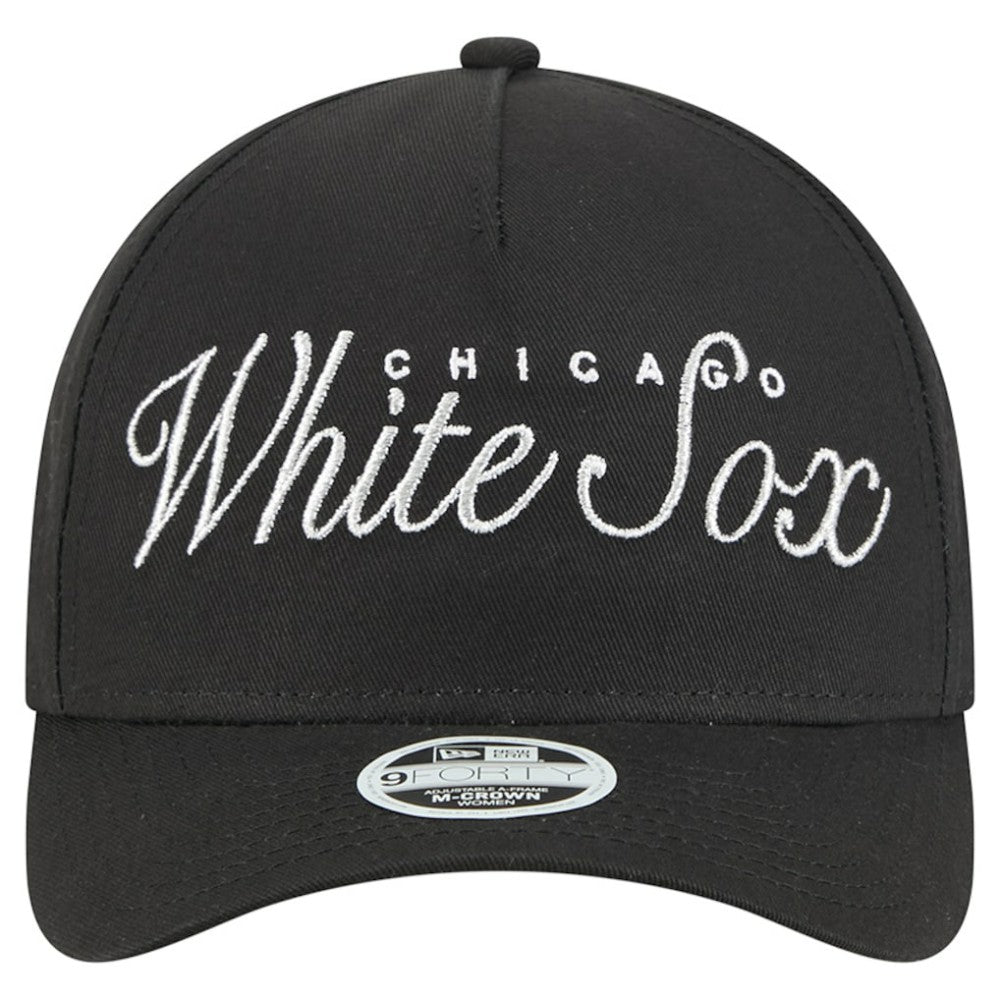 Chicago White Sox New Era Women's Metallic A-Frame 9FORTY Adjustable Hat - MLB Hats
