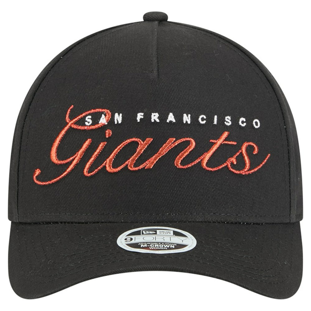San Francisco Giants New Era Women's Metallic A-Frame 9FORTY Adjustable Hat - MLB Hats