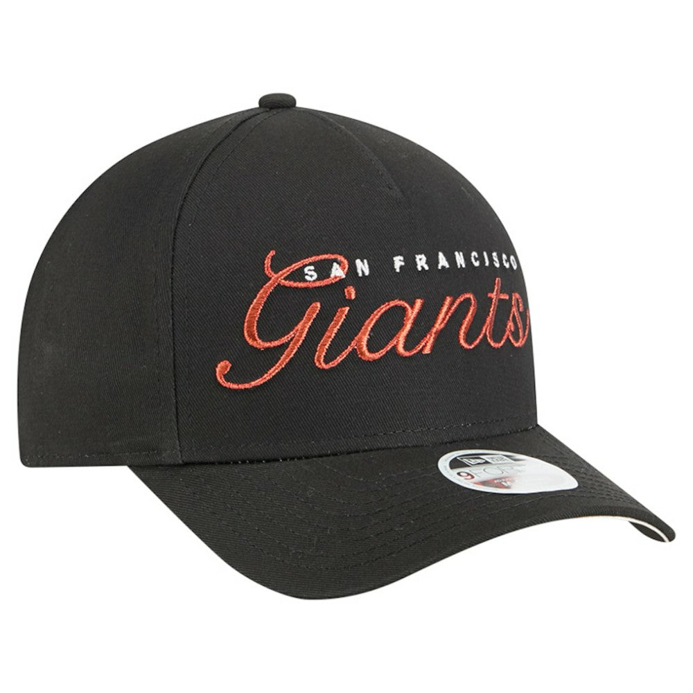 San Francisco Giants New Era Women's Metallic A-Frame 9FORTY Adjustable Hat - MLB Hats