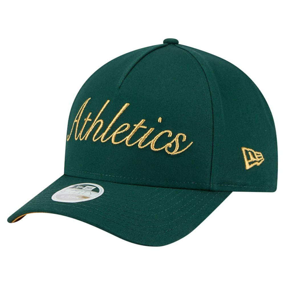 Athletics New Era Women's Metallic A-Frame 9FORTY Adjustable Hat - MLB Hats
