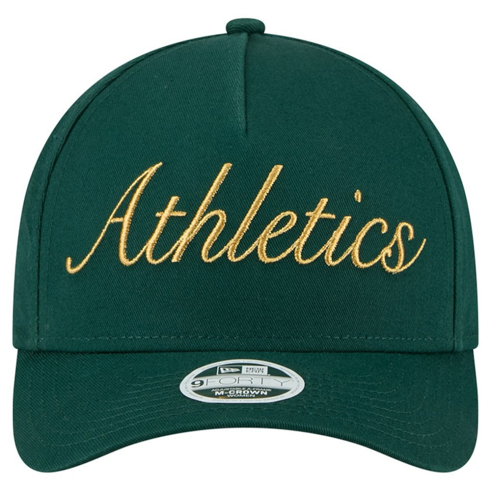 Athletics New Era Women's Metallic A-Frame 9FORTY Adjustable Hat - MLB Hats