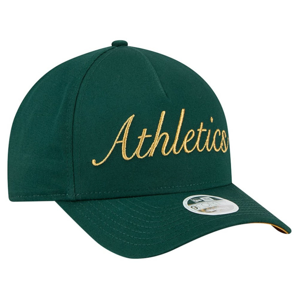Athletics New Era Women's Metallic A-Frame 9FORTY Adjustable Hat - MLB Hats