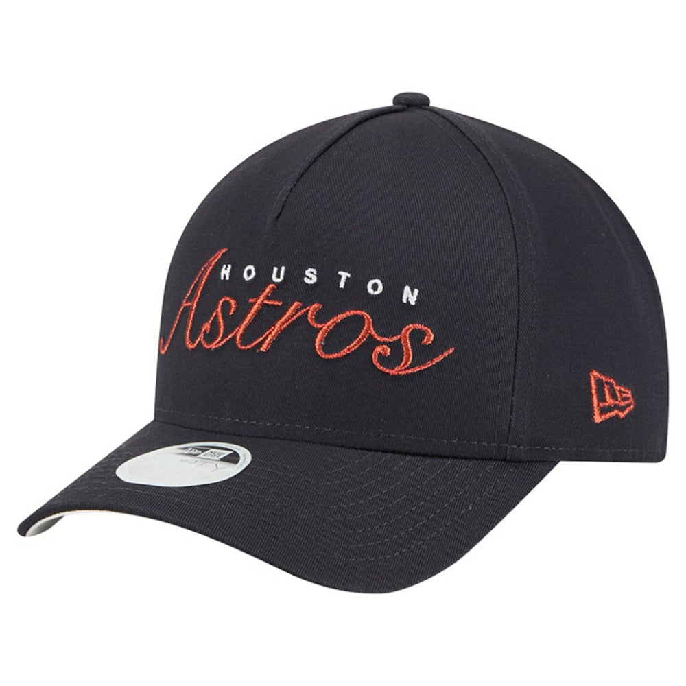 Houston Astros New Era Women's Metallic A-Frame 9FORTY Adjustable Hat - MLB Hats