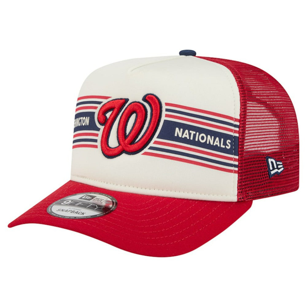 Washington Nationals New Era Banner A-Frame 9FIFTY Trucker Snapback Hat - MLB Hats