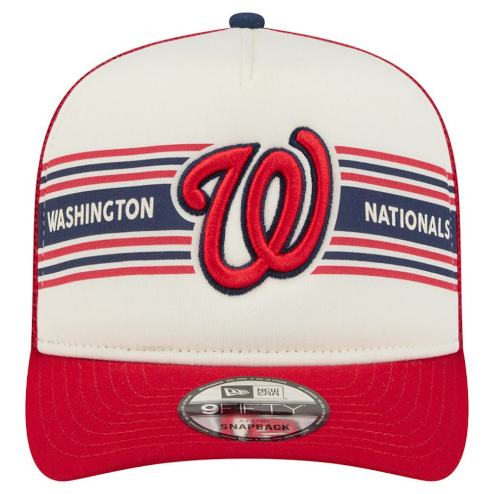 Washington Nationals New Era Banner A-Frame 9FIFTY Trucker Snapback Hat - MLB Hats