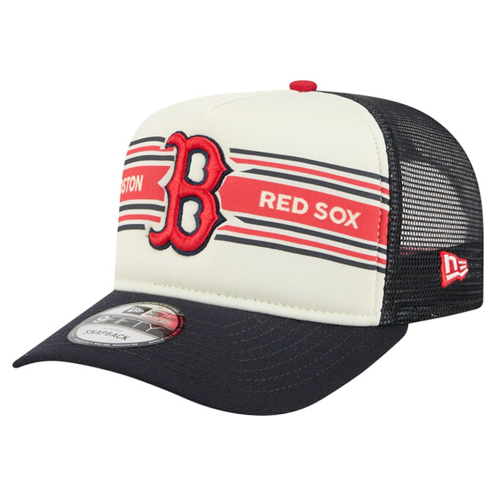 Boston Red Sox New Era Banner A-Frame 9FIFTY Trucker Snapback Hat - MLB Hats