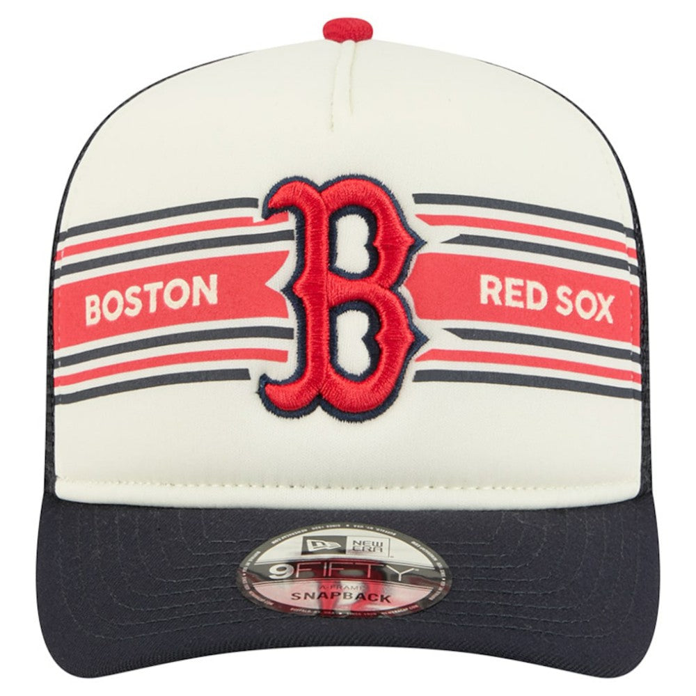 Boston Red Sox New Era Banner A-Frame 9FIFTY Trucker Snapback Hat - MLB Hats