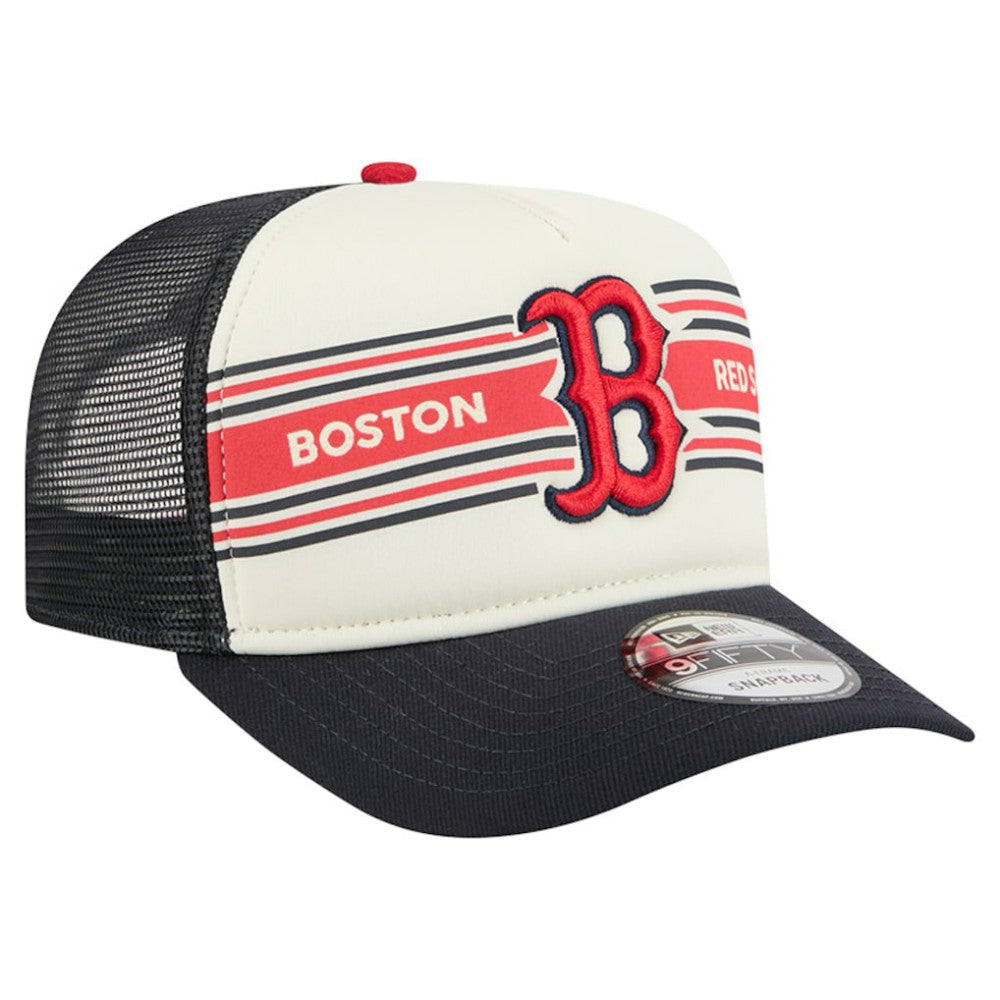 Boston Red Sox New Era Banner A-Frame 9FIFTY Trucker Snapback Hat - MLB Hats