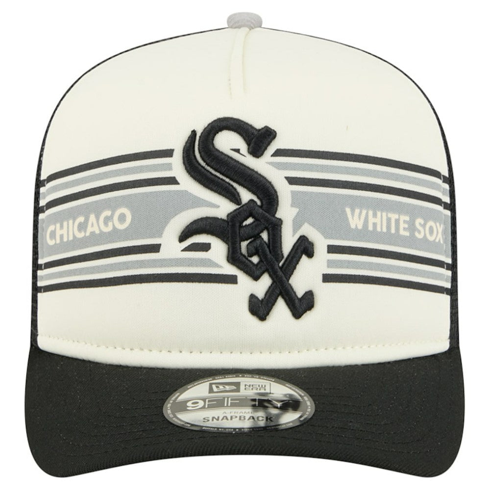 Chicago White Sox New Era Banner A-Frame 9FIFTY Trucker Snapback Hat - MLB Hats