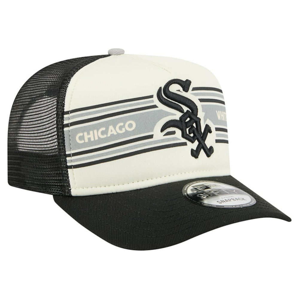 Chicago White Sox New Era Banner A-Frame 9FIFTY Trucker Snapback Hat - MLB Hats