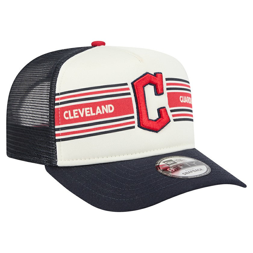 Cleveland Guardians New Era Banner A-Frame 9FIFTY Trucker Snapback Hat - MLB Hats