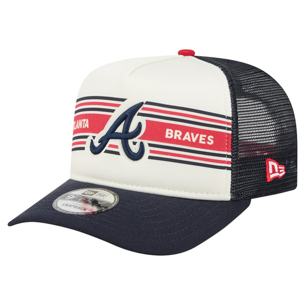 Atlanta Braves New Era Banner A-Frame 9FIFTY Trucker Snapback Hat - MLB Hats