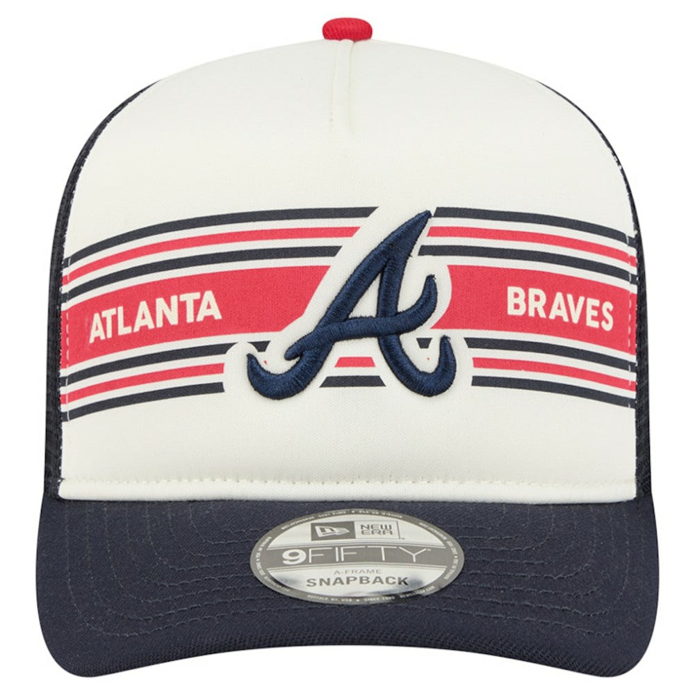 Atlanta Braves New Era Banner A-Frame 9FIFTY Trucker Snapback Hat - MLB Hats