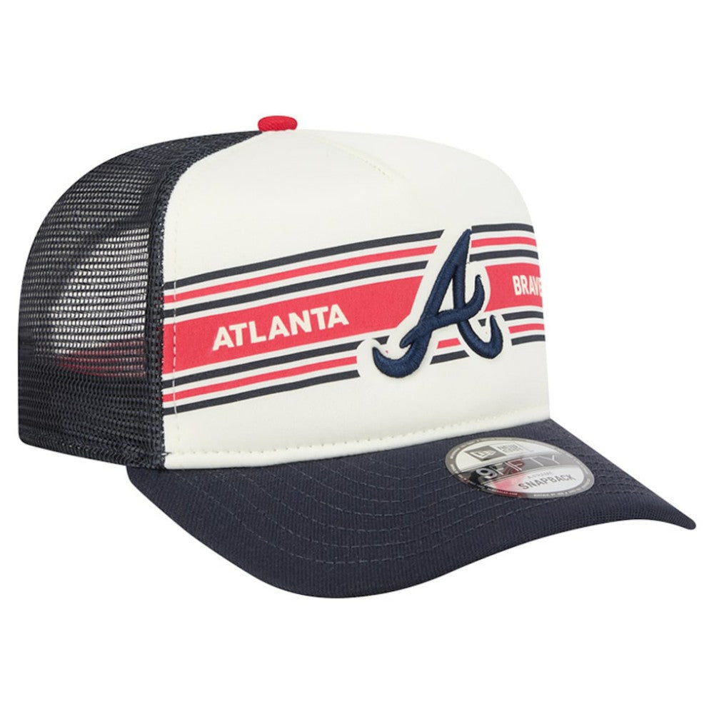 Atlanta Braves New Era Banner A-Frame 9FIFTY Trucker Snapback Hat - MLB Hats