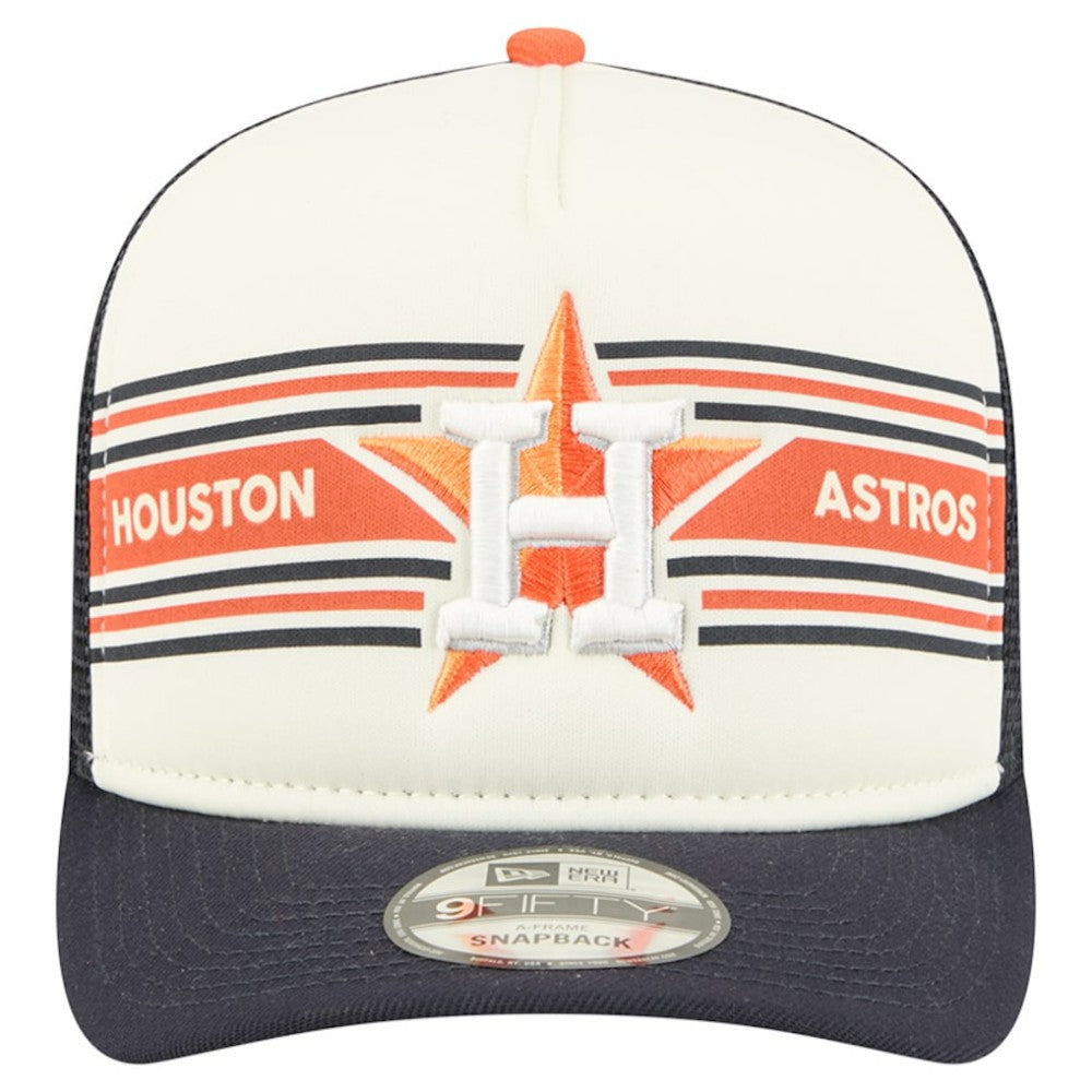 Houston Astros New Era Banner A-Frame 9FIFTY Trucker Snapback Hat - MLB Hats