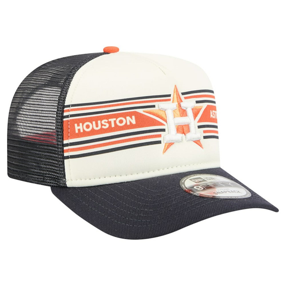 Houston Astros New Era Banner A-Frame 9FIFTY Trucker Snapback Hat - MLB Hats