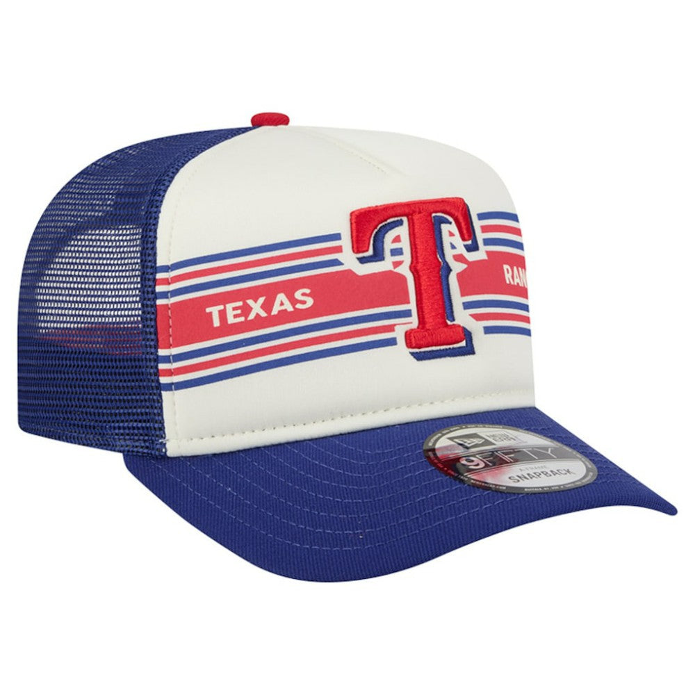 Texas Rangers New Era Banner A-Frame 9FIFTY Trucker Snapback Hat - MLB Hats