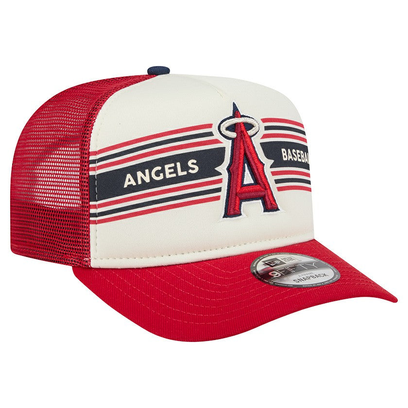 Los Angeles Angels New Era Banner A-Frame 9FIFTY Trucker Snapback Hat - MLB Hats