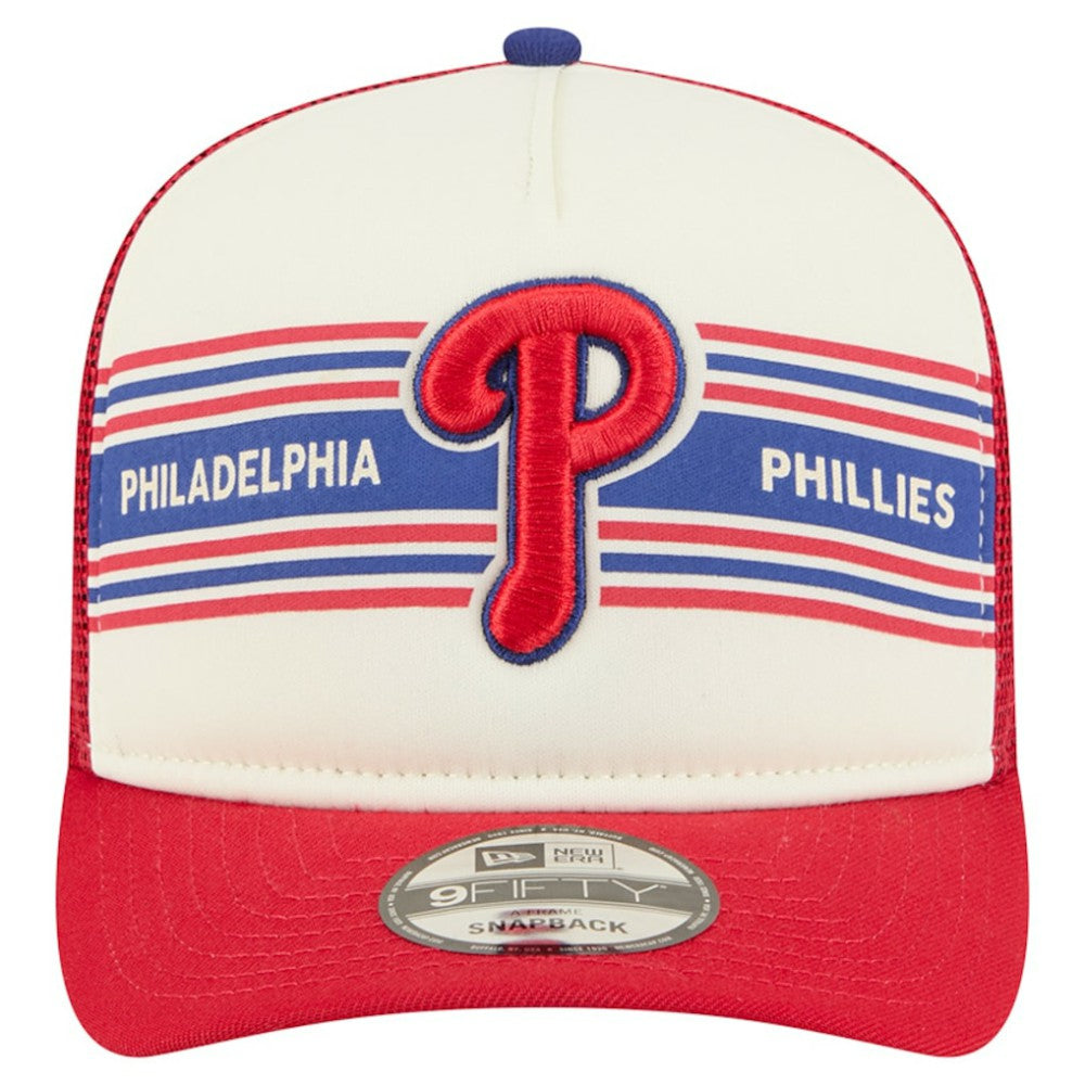 Philadelphia Phillies New Era Banner A-Frame 9FIFTY Trucker Snapback Hat - MLB Hats