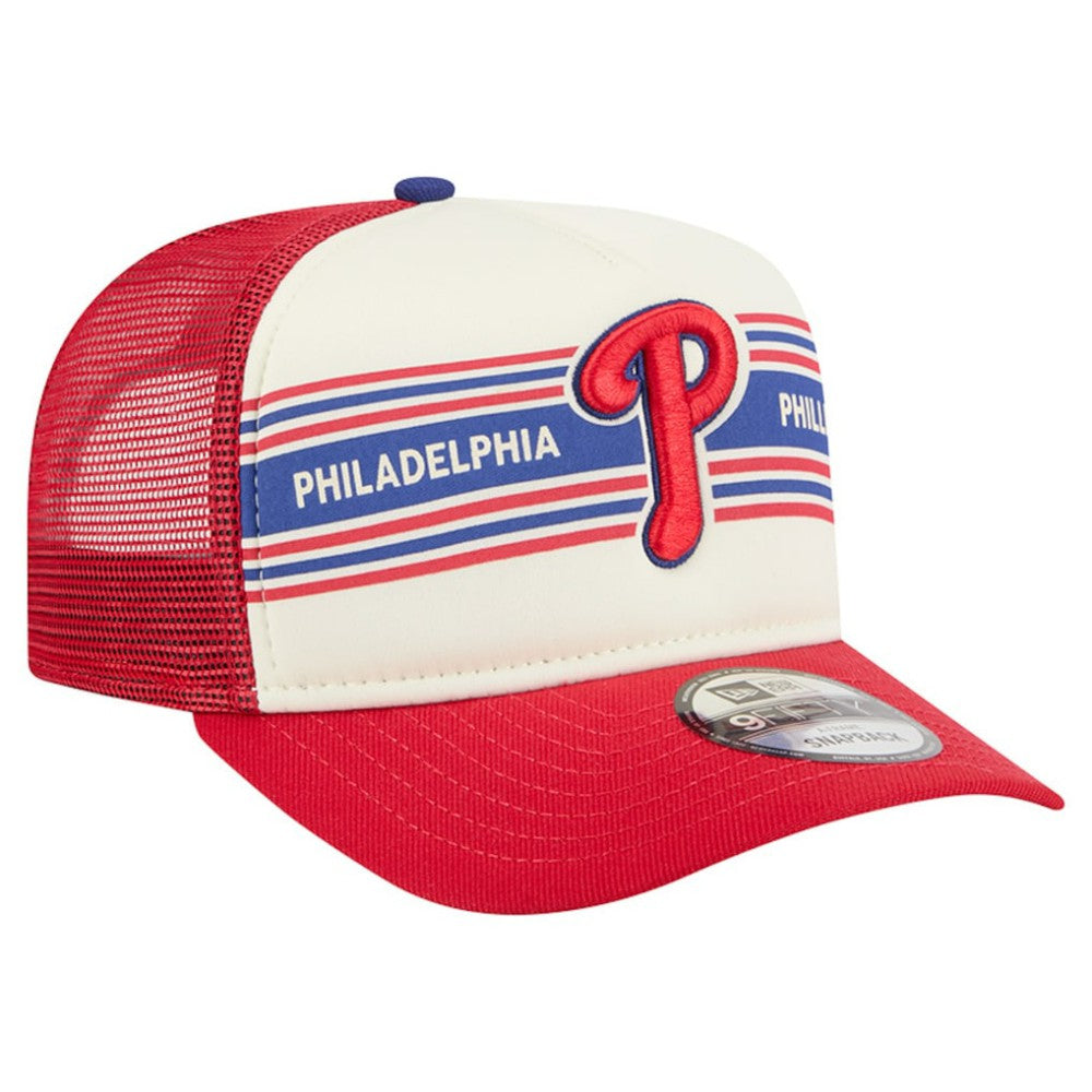 Philadelphia Phillies New Era Banner A-Frame 9FIFTY Trucker Snapback Hat - MLB Hats