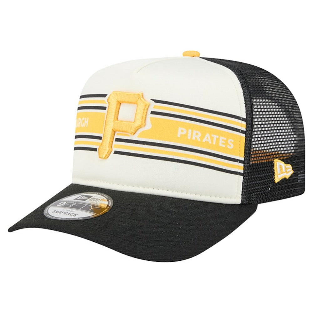 Pittsburgh Pirates New Era Banner A-Frame 9FIFTY Trucker Snapback Hat - MLB Hats