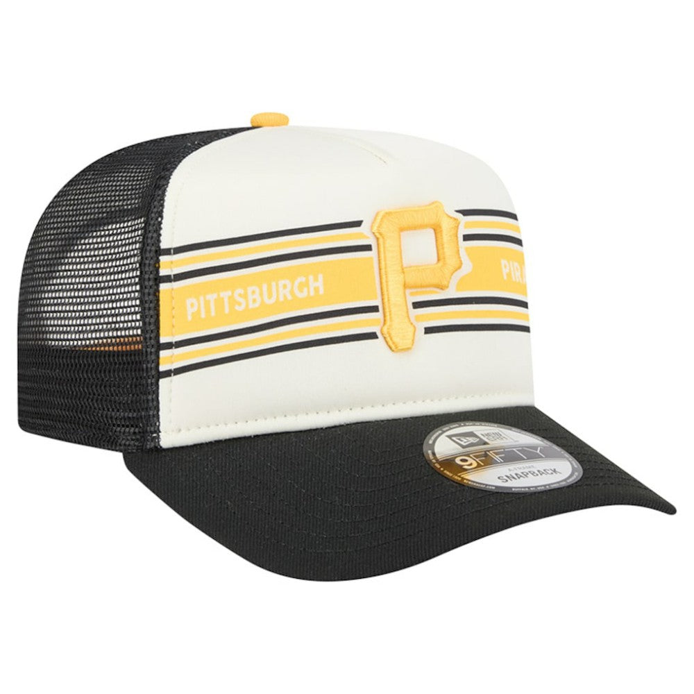 Pittsburgh Pirates New Era Banner A-Frame 9FIFTY Trucker Snapback Hat - MLB Hats