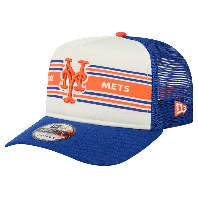 New York Mets New Era Banner A-Frame 9FIFTY Trucker Snapback Hat - MLB Hats