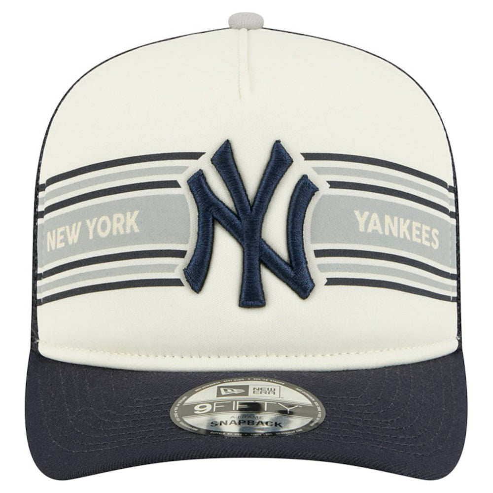 New York Yankees New Era Banner A-Frame 9FIFTY Trucker Snapback Hat - MLB Hats